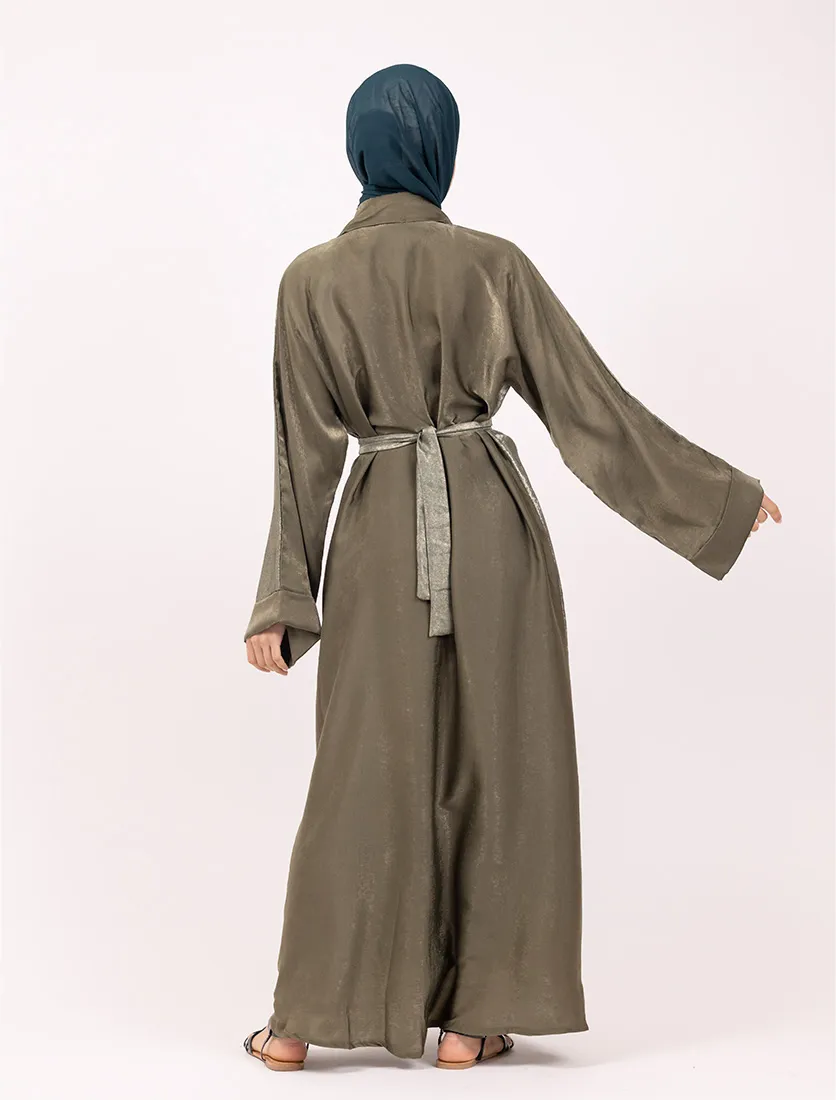 Khaki Jamila Open Abaya